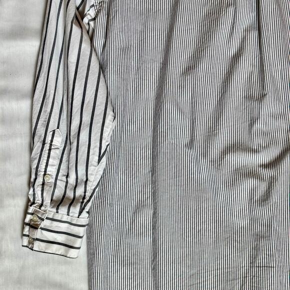 Banana Republic Oversized Cotton Striped Button Up Shirt Size Medium Pre-Loved - Picture 13 of 16